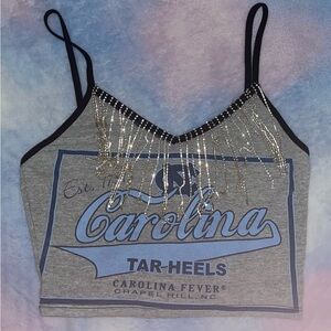 Carolina Tar Heels UNC Chapel Hill Crop Tank Vintage Womens College EUC XS-S